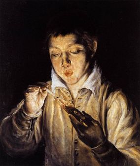 El Greco - Ragazzo che soffia sul tizzone acceso